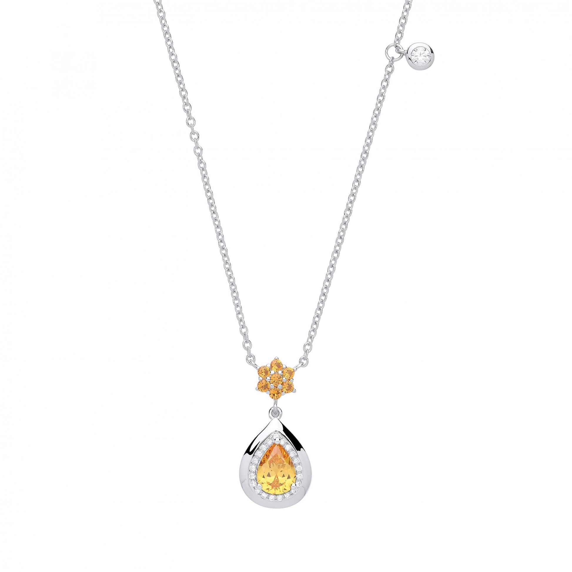 925 Sterling Silver CZ Tree Of Life Pendant Necklace