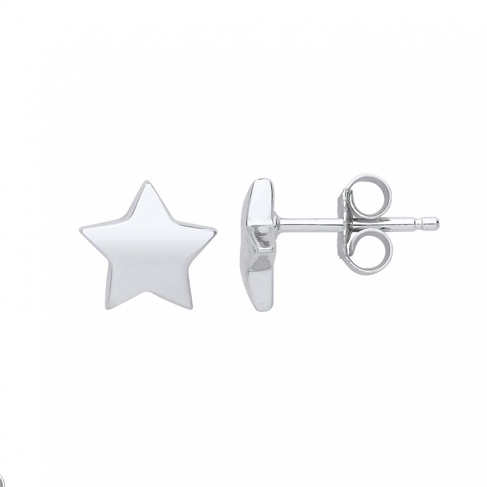 Silver Star Stud Earrings