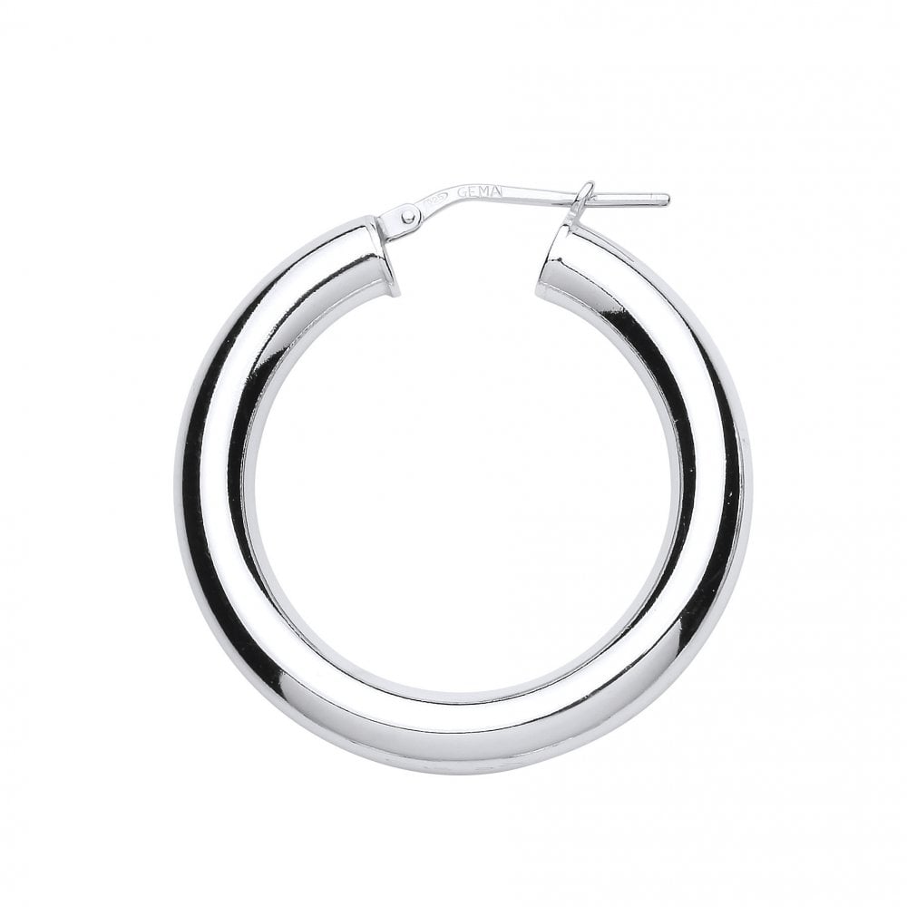 925 Sterling Silver Polished Hoop Earrings