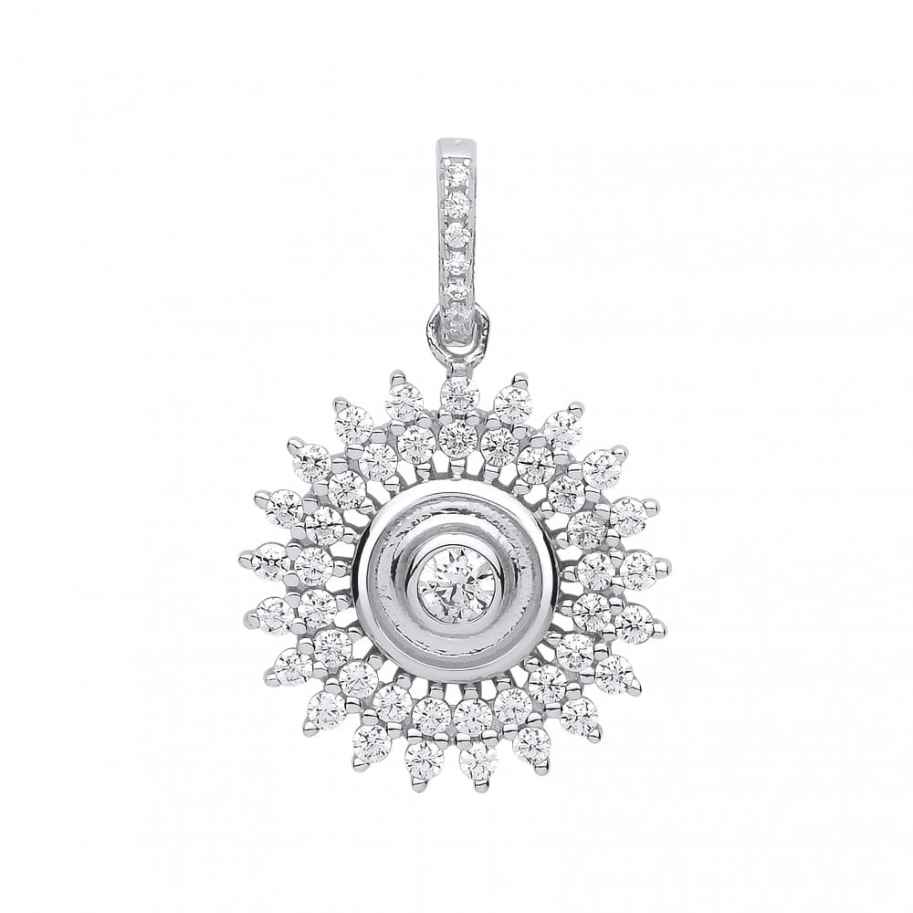 Silver CZ Fancy Pendant