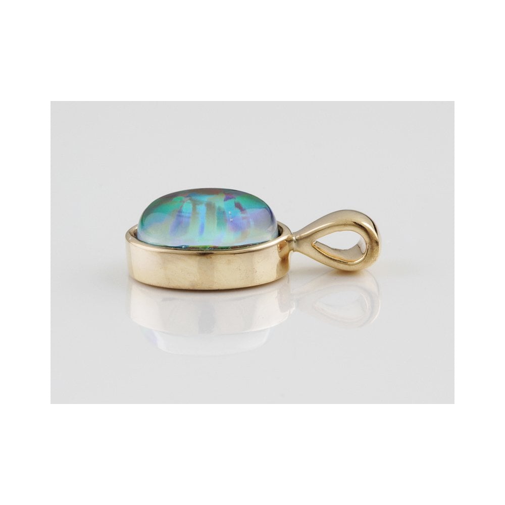 Gold opal triplet pendant