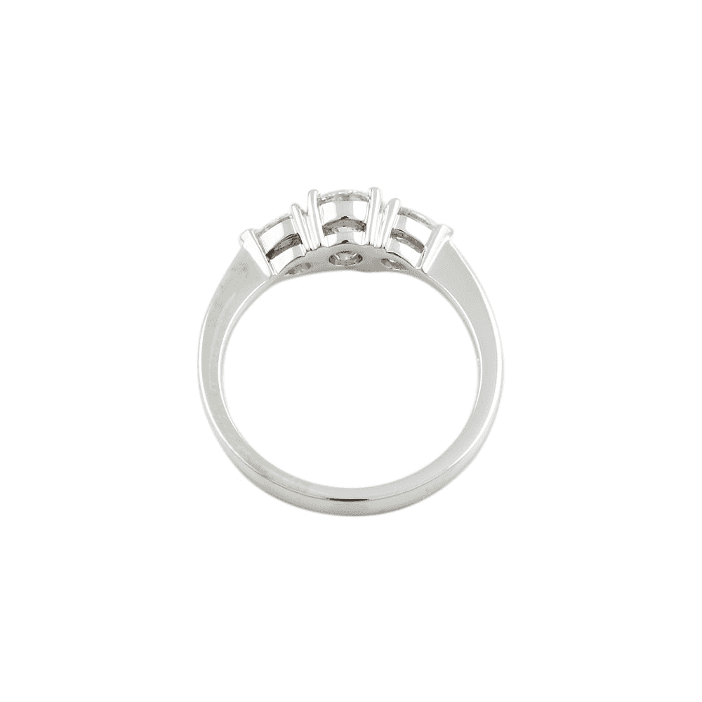 Platinum Diamond Three Stone Ring  0.80ct