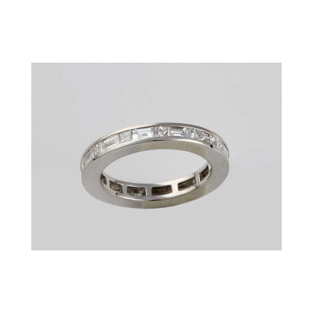 Platinum Channel Set Diamond Full Eternity Ring 1.46ct