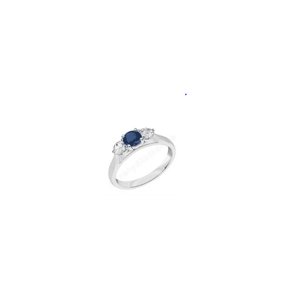 18ct White Gold Sapphire and Diamond Ring