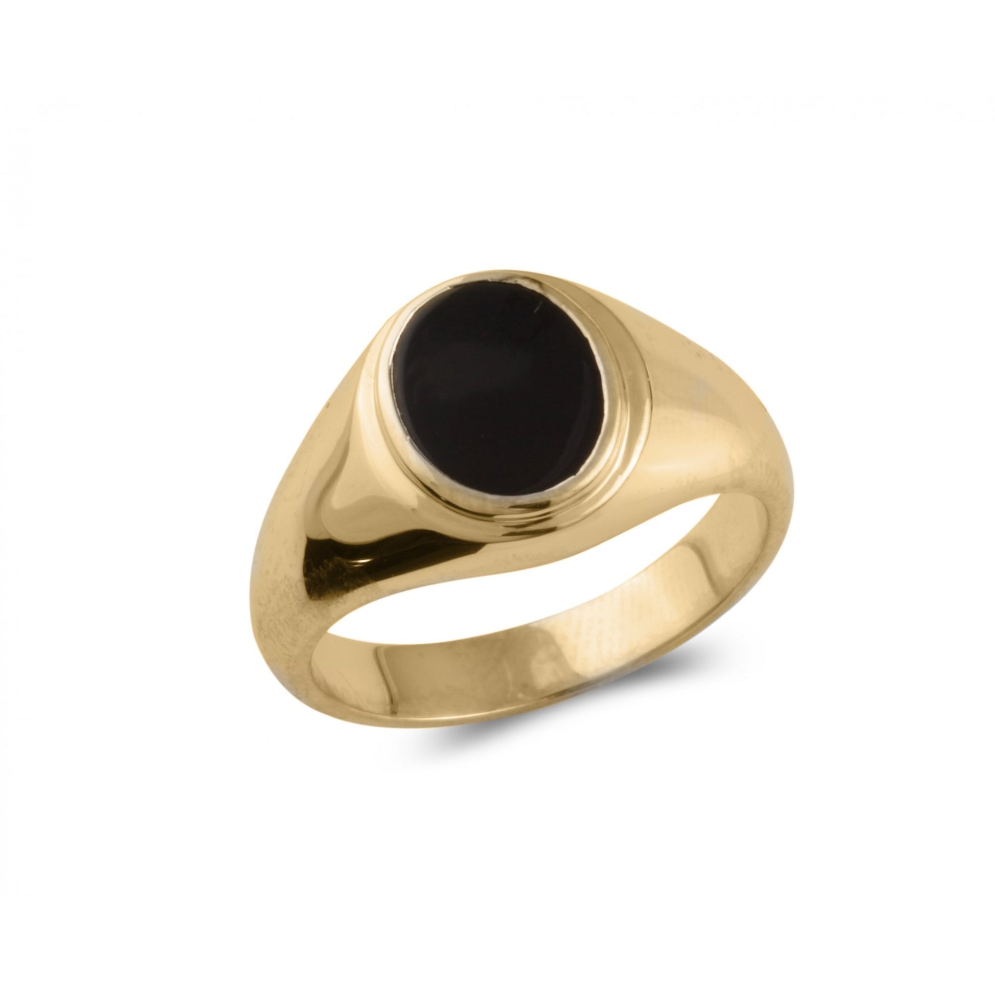 9ct Yellow Gold Oval Onyx Signet Ring