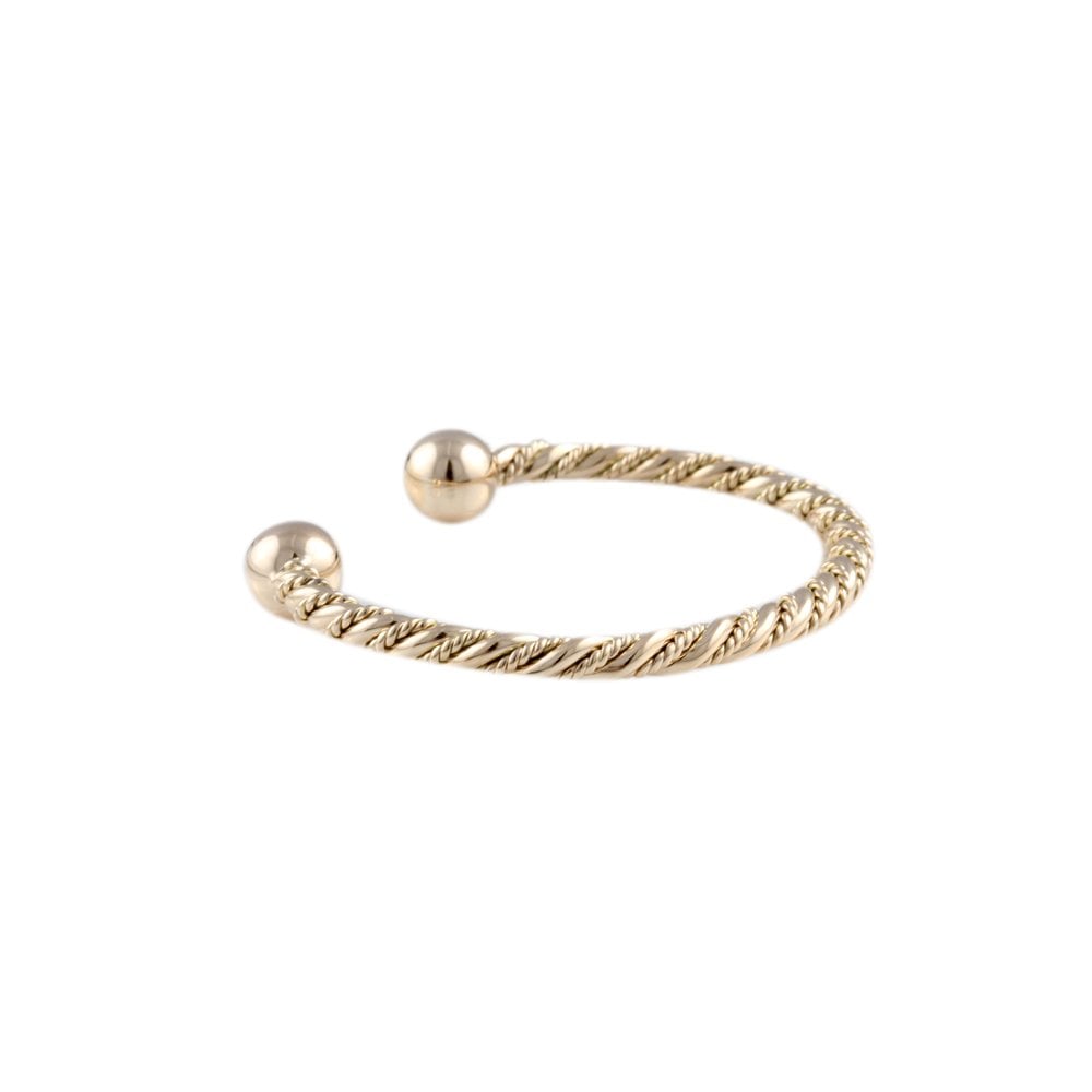 9ct Yellow Gold Twisted Rope Design Torque Bangle