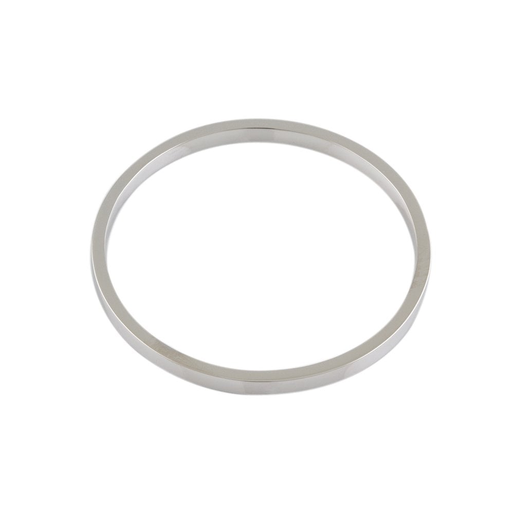 9ct White Gold Solid Slip On Bangle