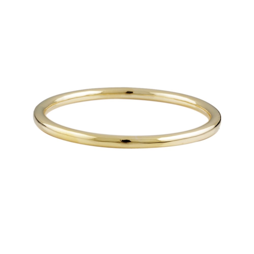 9ct Yellow Gold Round Profile Slip On Bangle