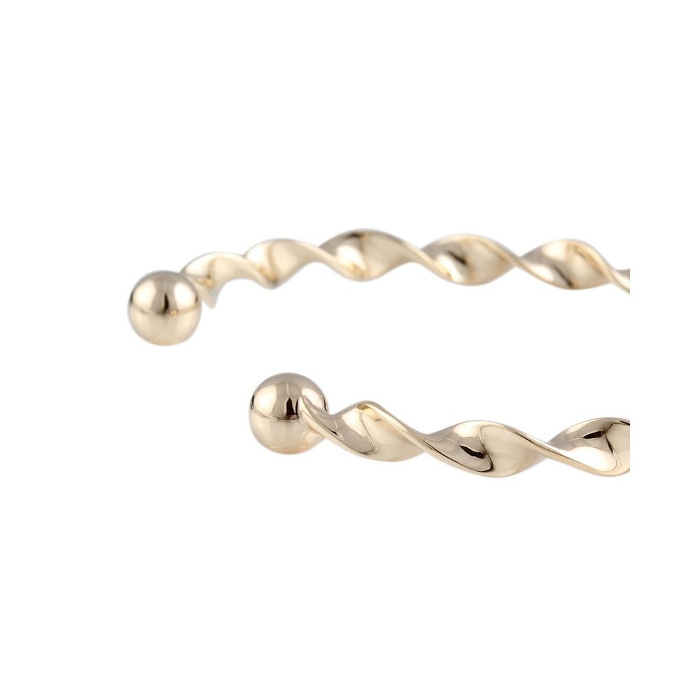 9ct Yellow Gold Twisted Ribbon Torque Bangle