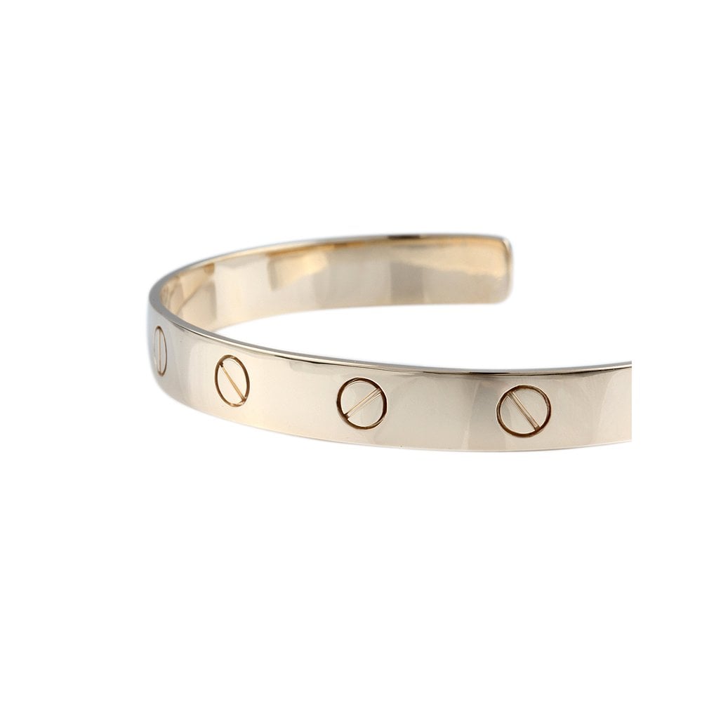 9ct Yellow Gold Open Bangle With Screw Detail