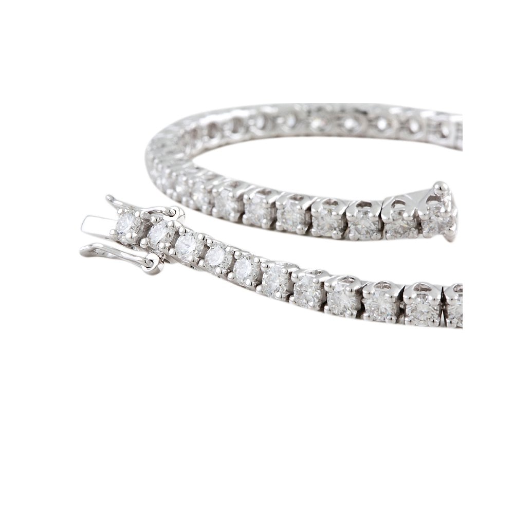 9ct White Gold Tennis Bracelet 4.57ct