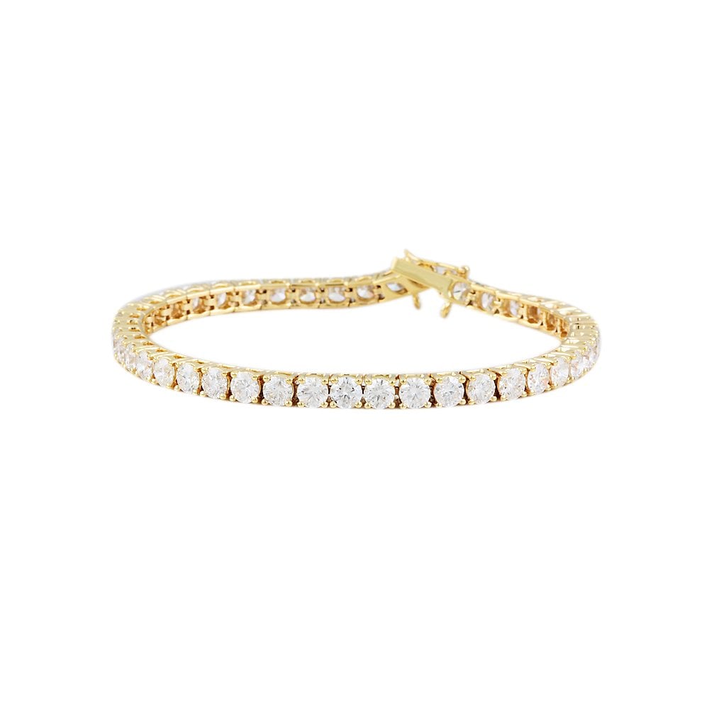 9ct Yellow Gold Diamond Line Bracelet 10.85ct