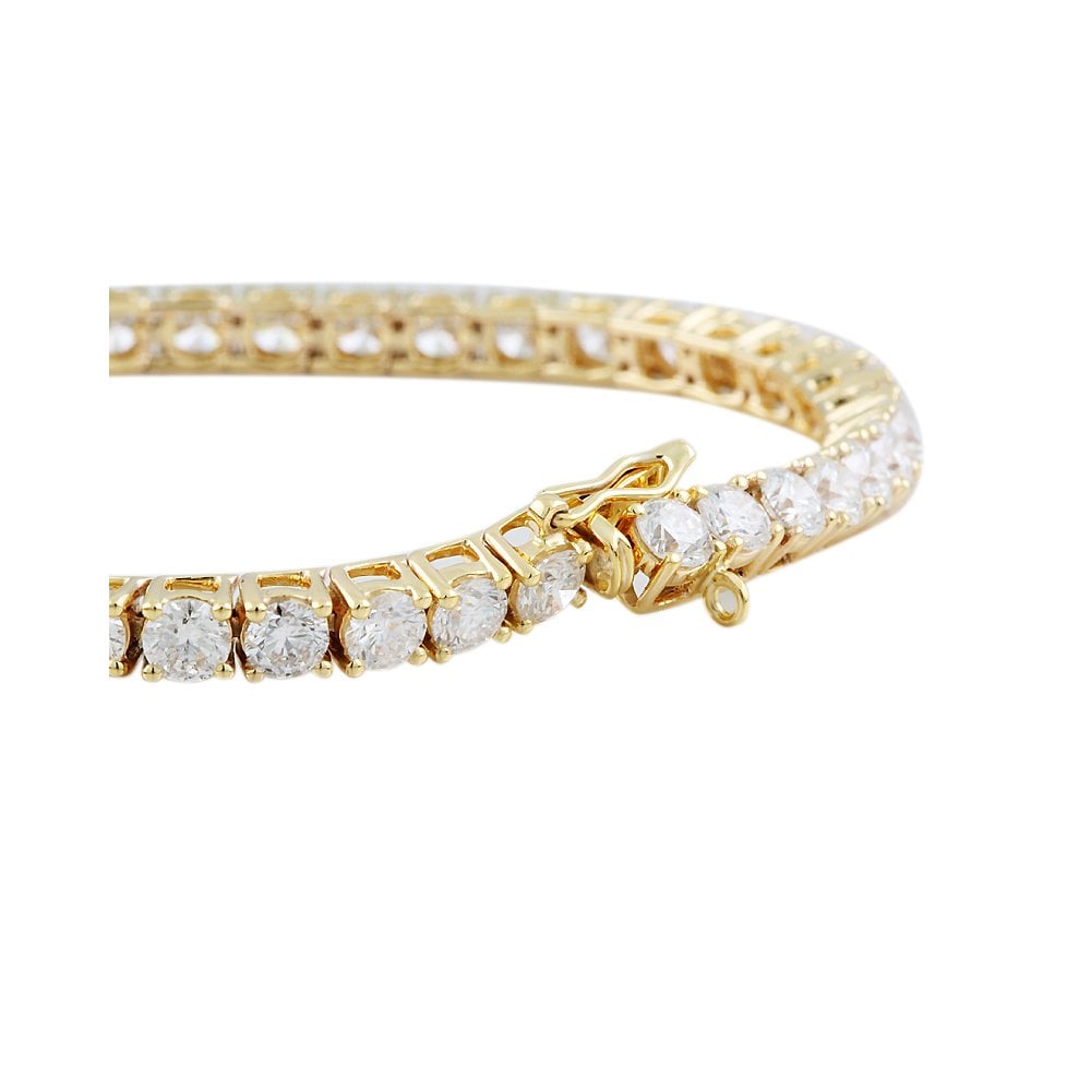 9ct Yellow Gold Diamond Line Bracelet 10.85ct