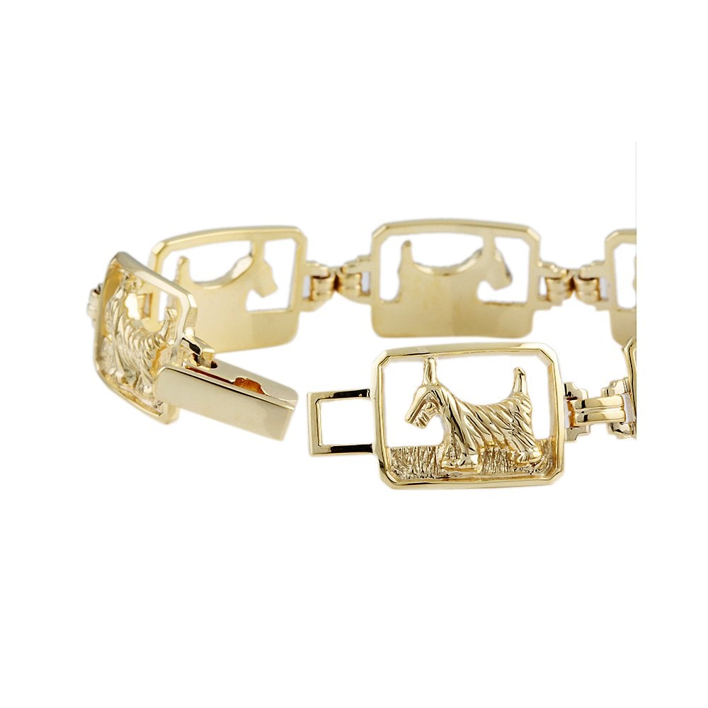 9ct Yellow Gold Scotty Dog Bracelet