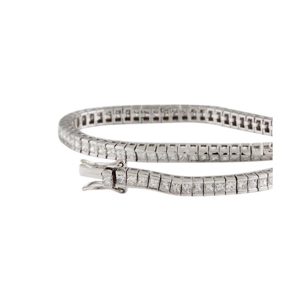 9ct White Gold Diamond Line Bracelet 4.59ct