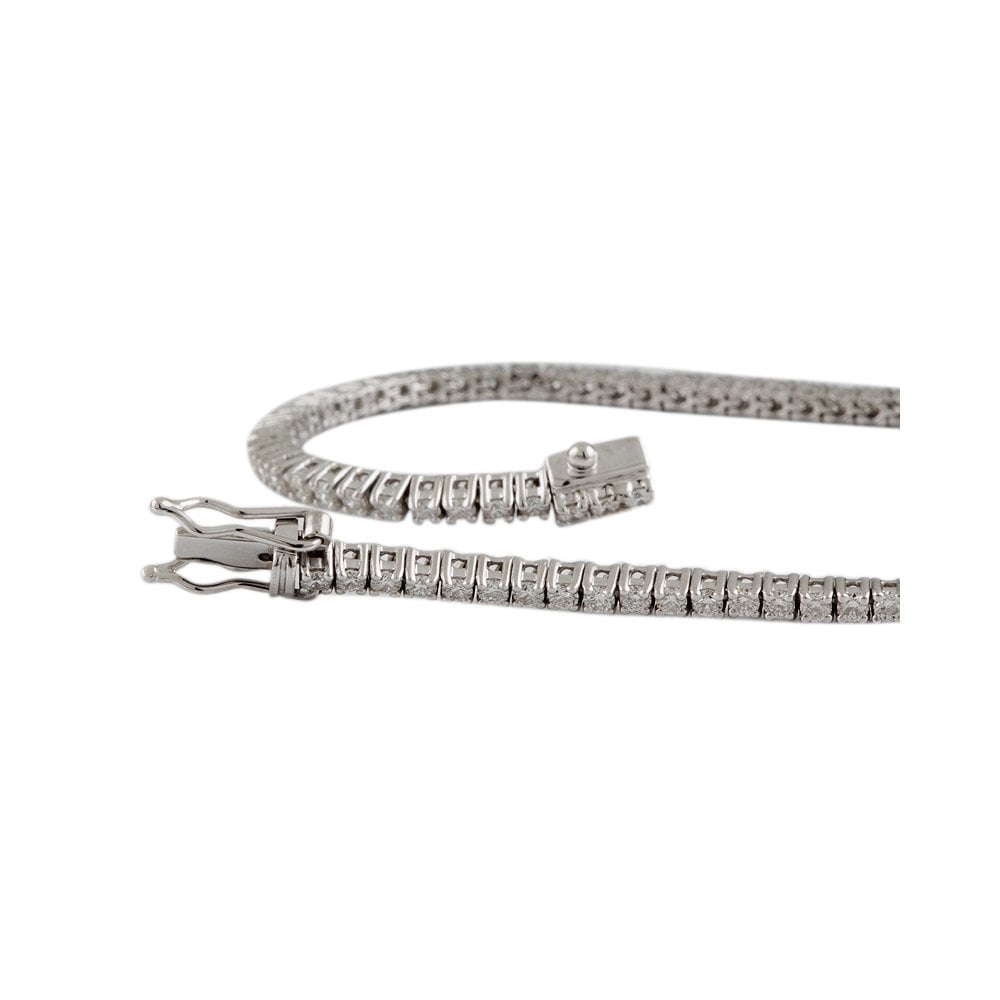 9ct White Gold Diamond Tennis Bracelet 2.00ct