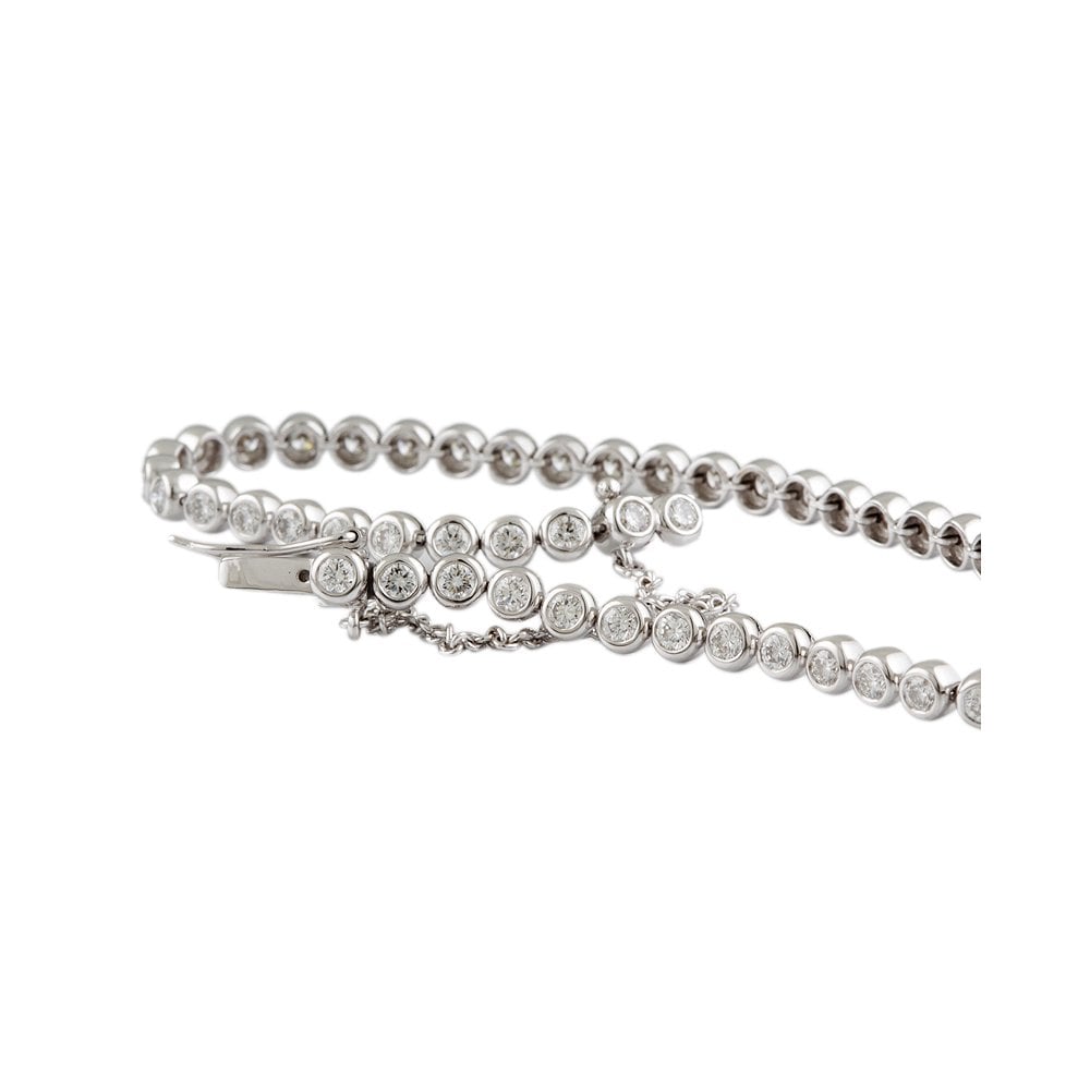 9ct White Gold Diamond Tennis Bracelet 3.06ct