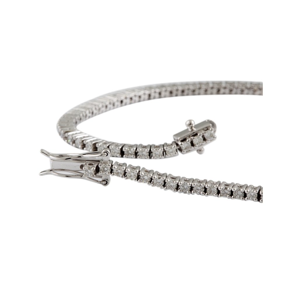 9ct White Gold Diamond Tennis Bracelet 2.01ct