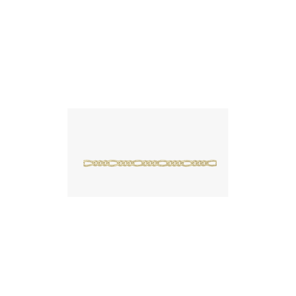 18ct Yellow Gold 32 Filed Figaro 20inch/50cm Chain