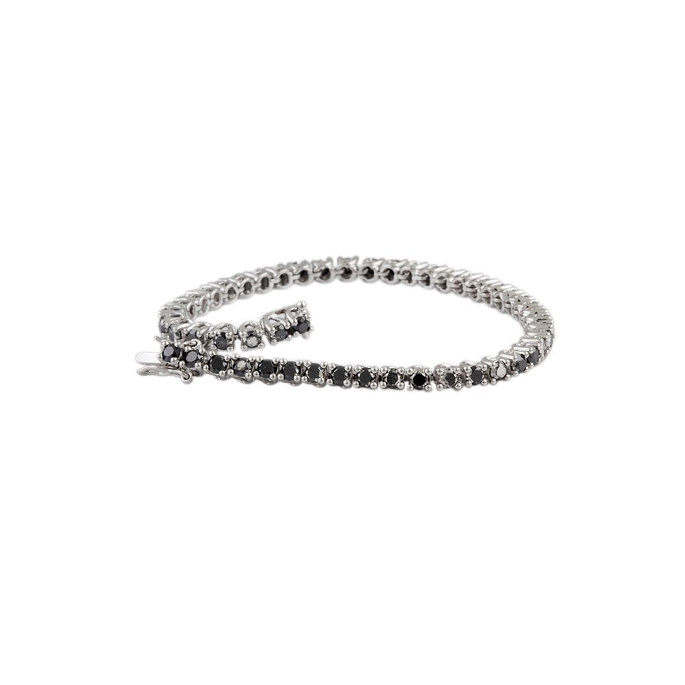 9ct White Gold Diamond Tennis Bracelet 5.57ct