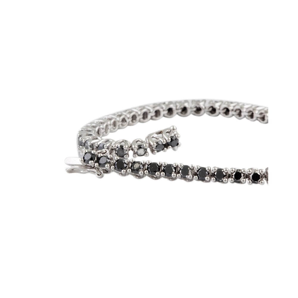 9ct White Gold Diamond Tennis Bracelet 5.57ct