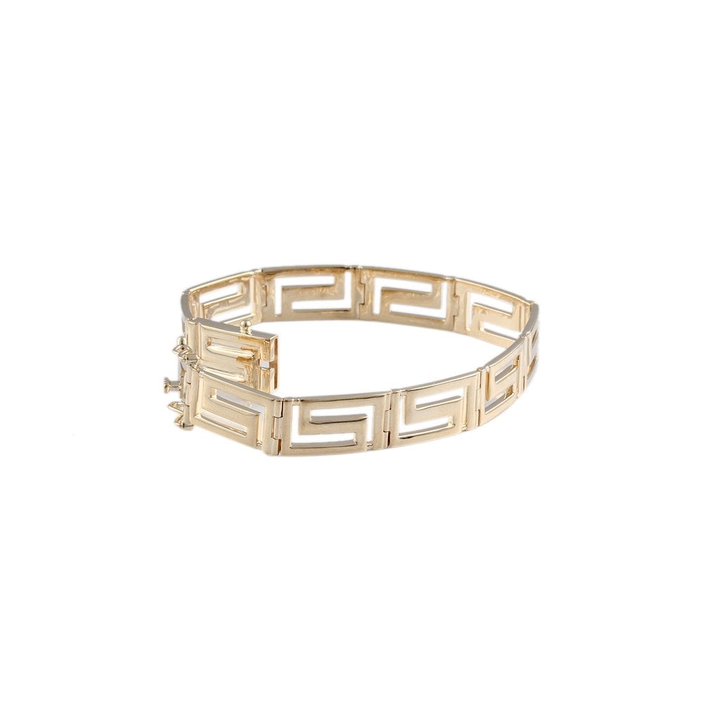 9ct Yellow Gold Greek Key Style Bracelet