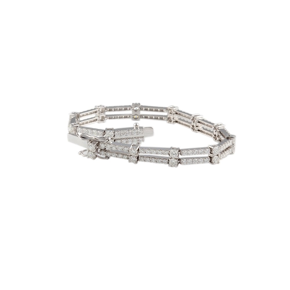 9ct White Gold Fancy Diamond Bracelet 5.82ct