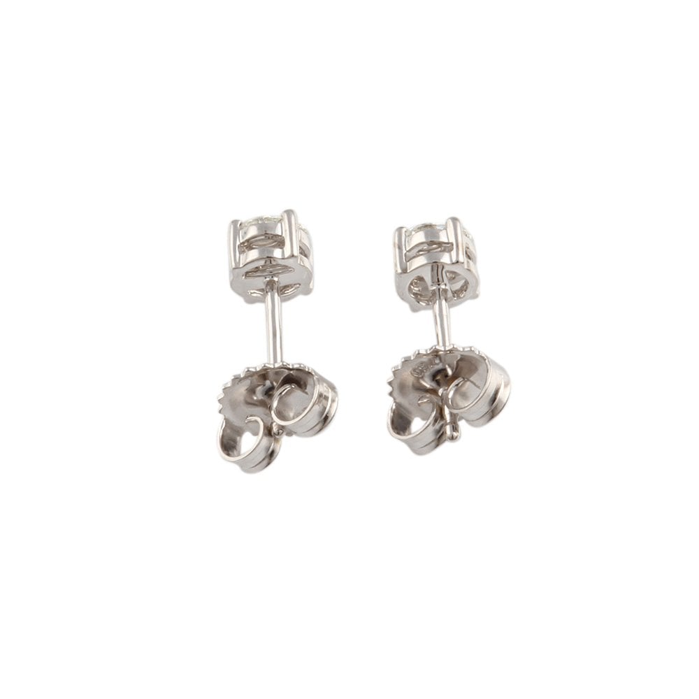 White Gold 0.31ct Round Brilliant and Marquise Diamonds Illusion Set Earrings