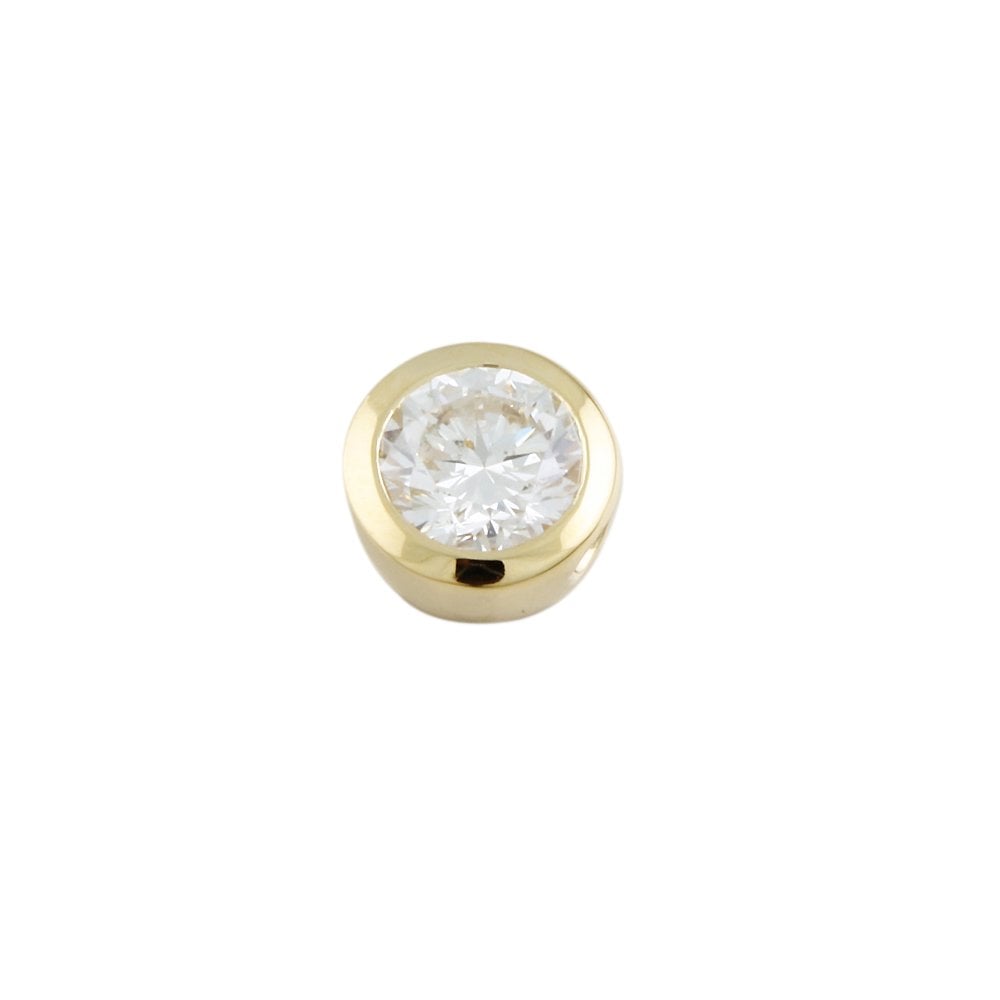 9ct Yellow Gold 0.45ct Round Brilliant Cut Diamond Solitaire Pendant