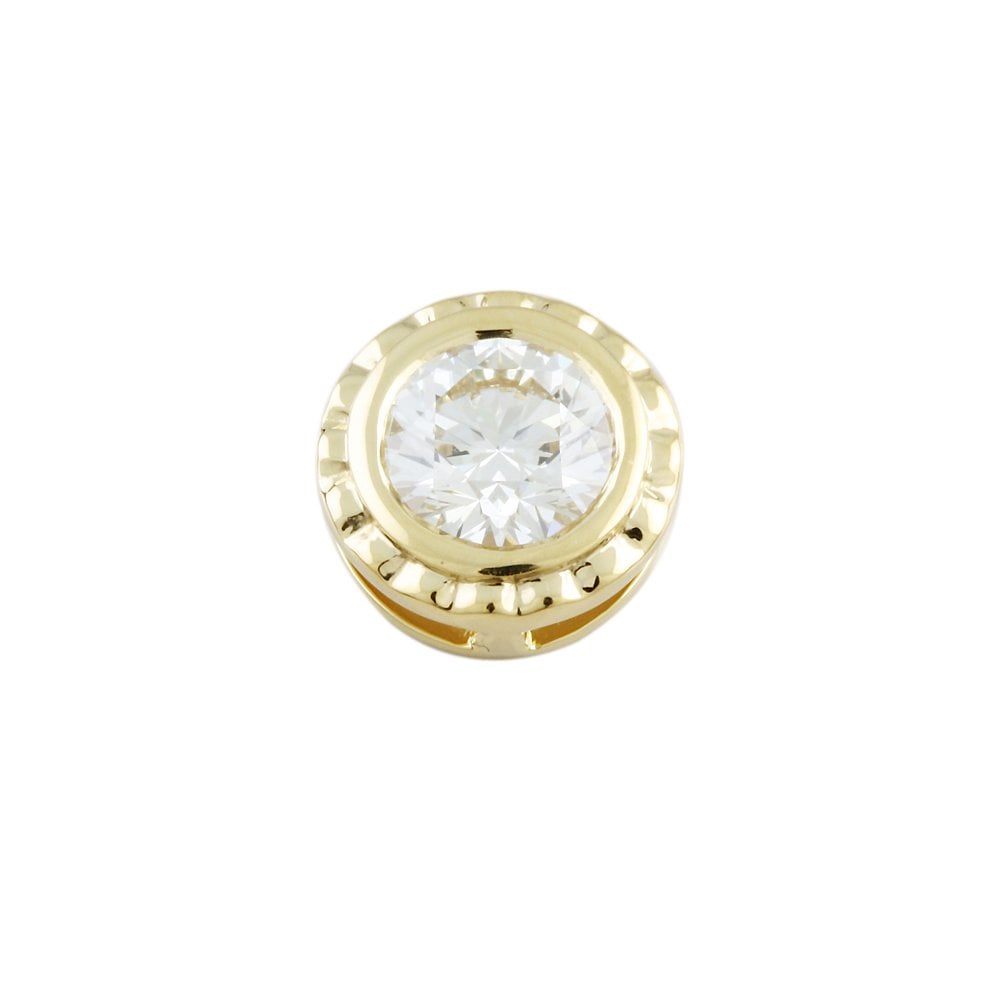 9ct Yellow Gold 1.00ct Round Brilliant Cut Diamond Solitaire Pendant