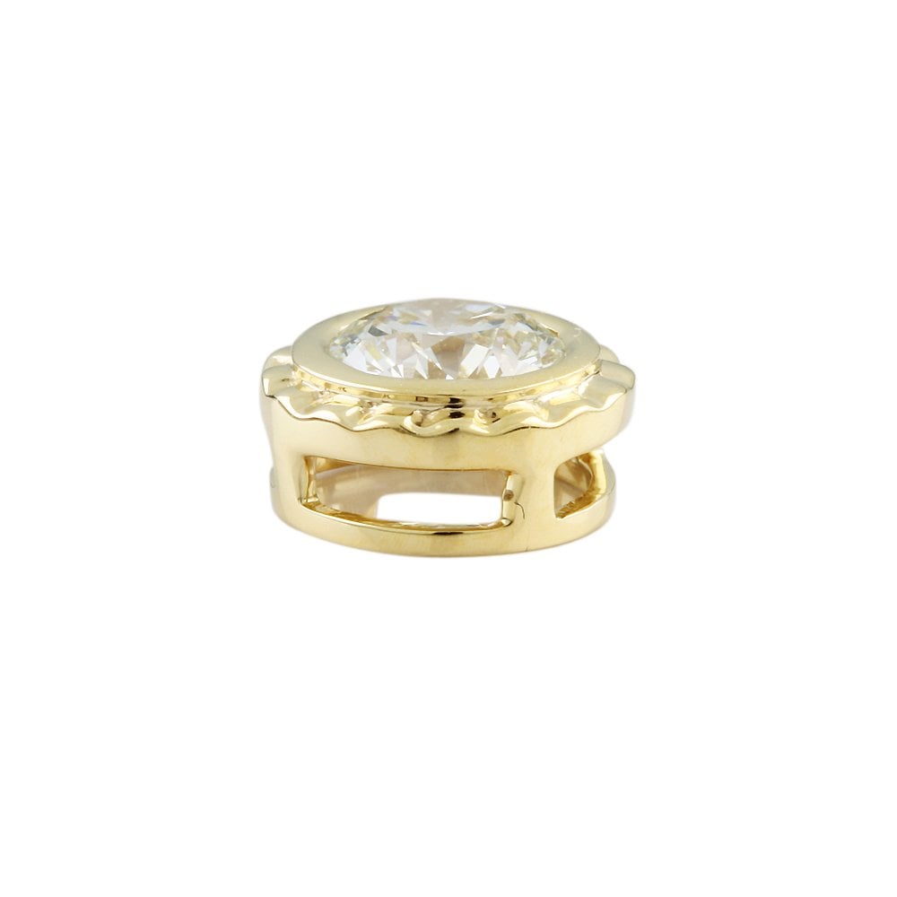 9ct Yellow Gold 1.00ct Round Brilliant Cut Diamond Solitaire Pendant