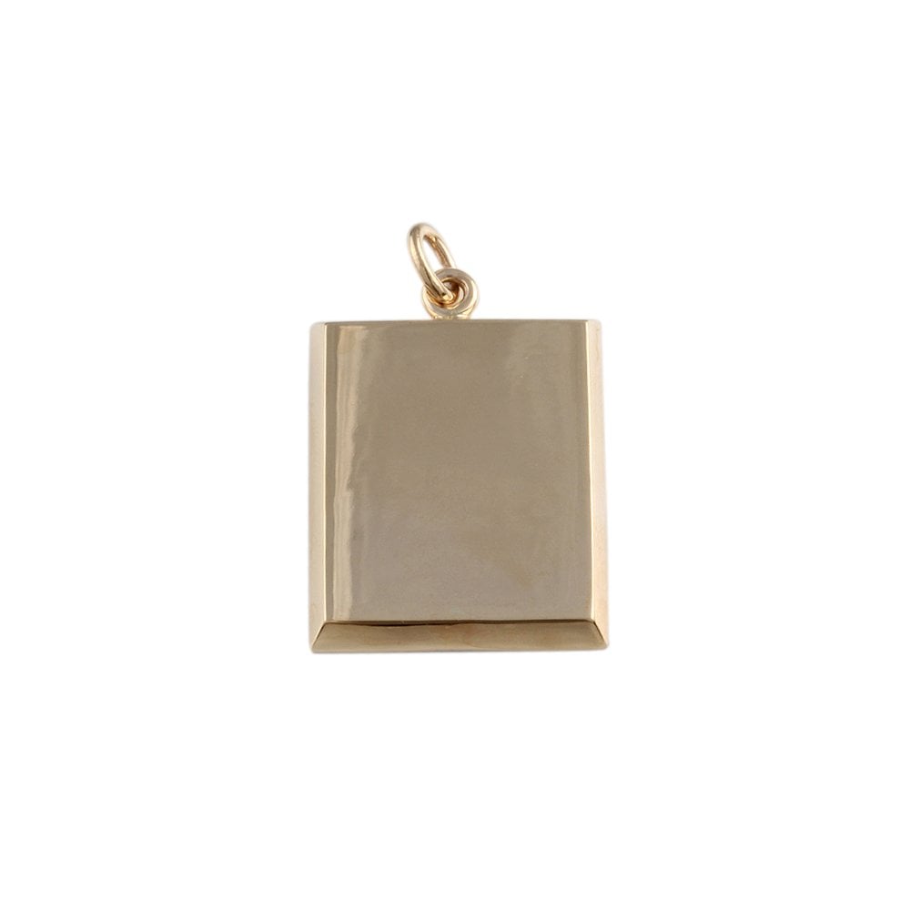 9ct Yellow Gold Solid Oblong Bar Pendant