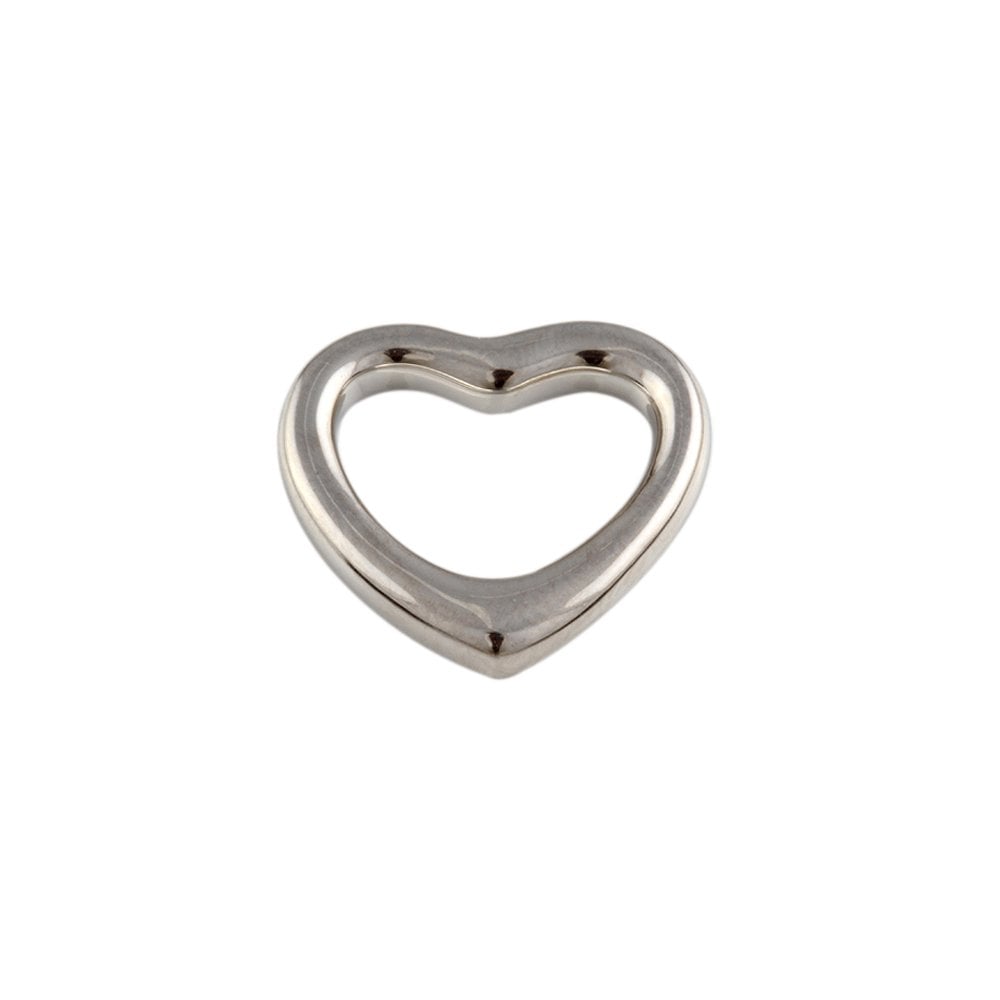 9ct White Gold Floating Heart Pendant