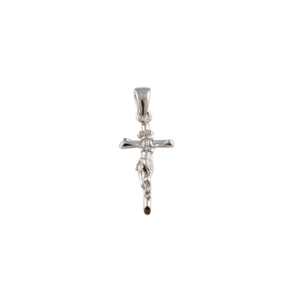 9ct White Gold Crucifix Pendant