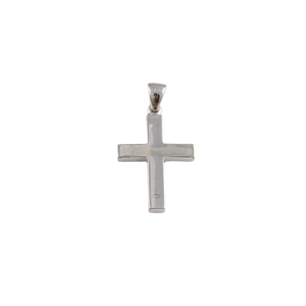 9ct White Gold Cross Pendant