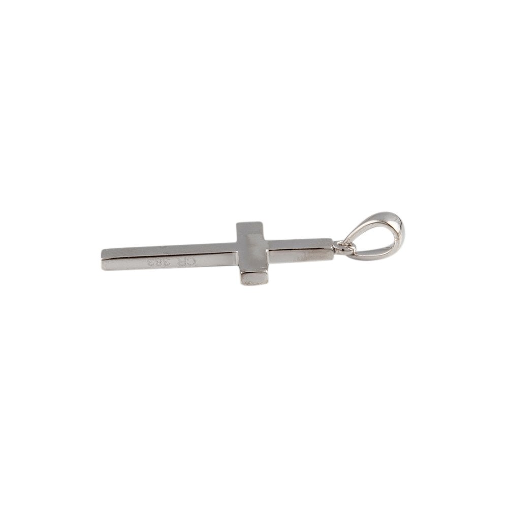 9ct White Gold Cross Pendant