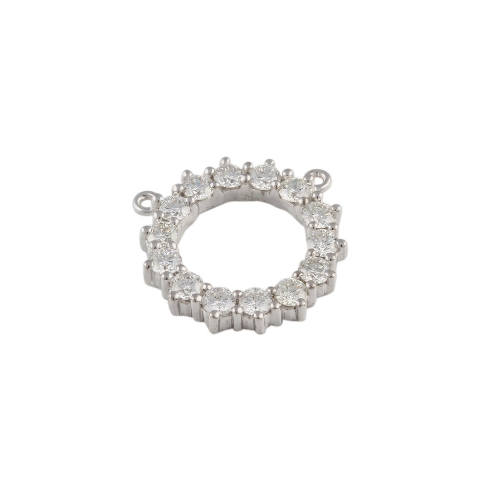 9ct White Gold 1.15ct Round Brilliant Cut Diamonds Cluster Pendant