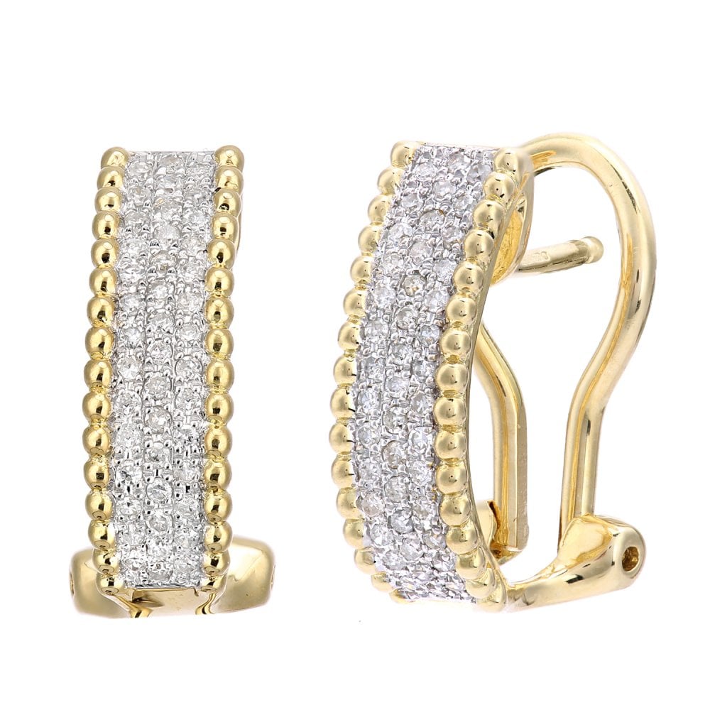 SPARKLD 18ct Yellow Gold 0.25ct Diamond Hoop Earrings