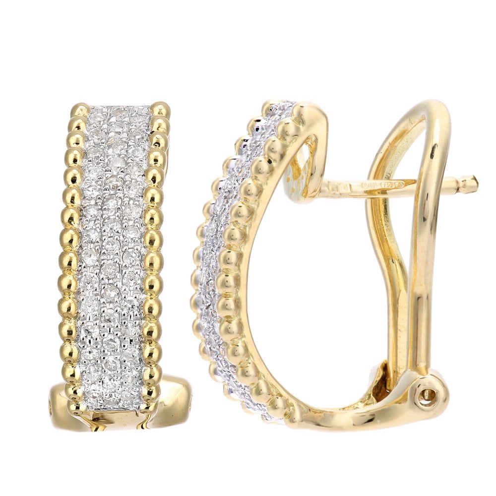 SPARKLD 18ct Yellow Gold 0.25ct Diamond Hoop Earrings