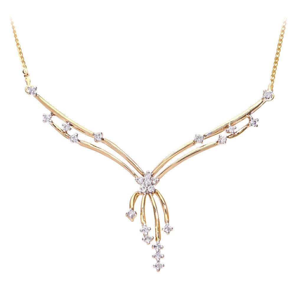 SPARKLD 9ct Yellow Gold 0.33ct Diamond Necklace