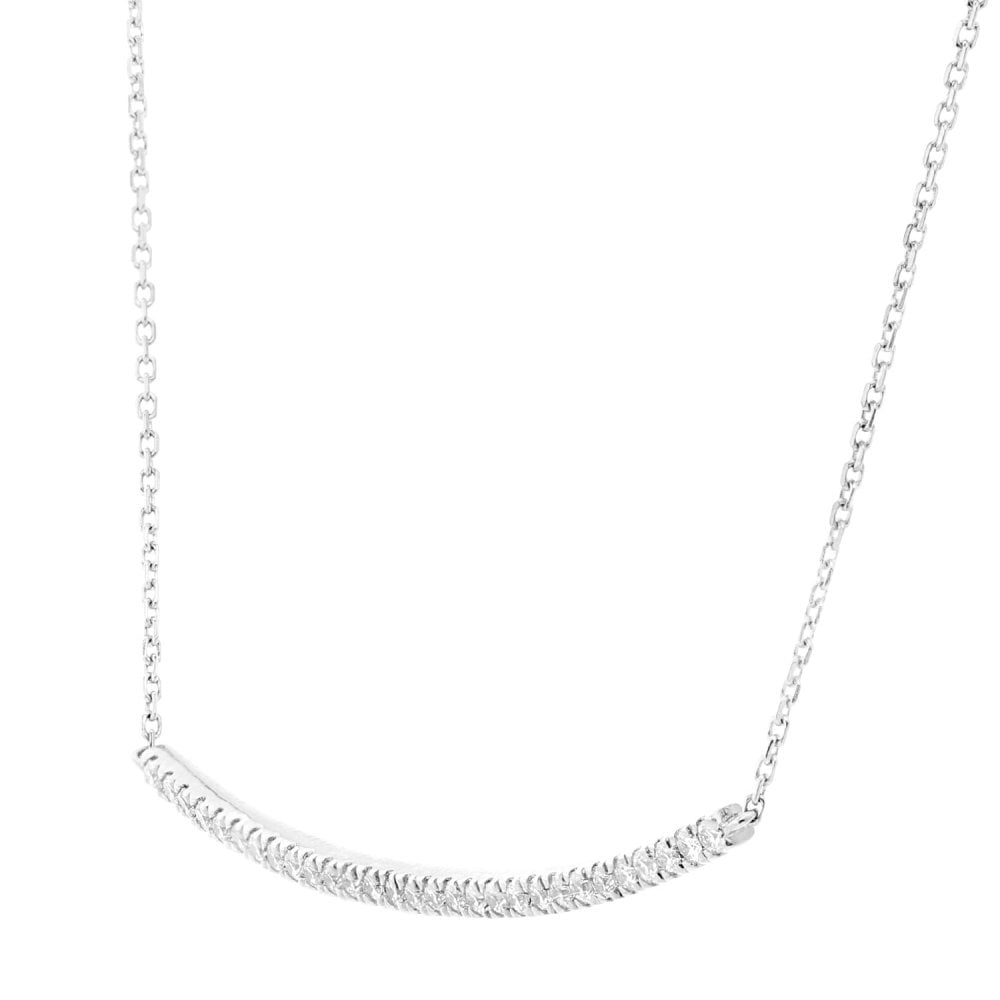 SPARKLD 9ct White Gold 0.15ct Diamond Necklace