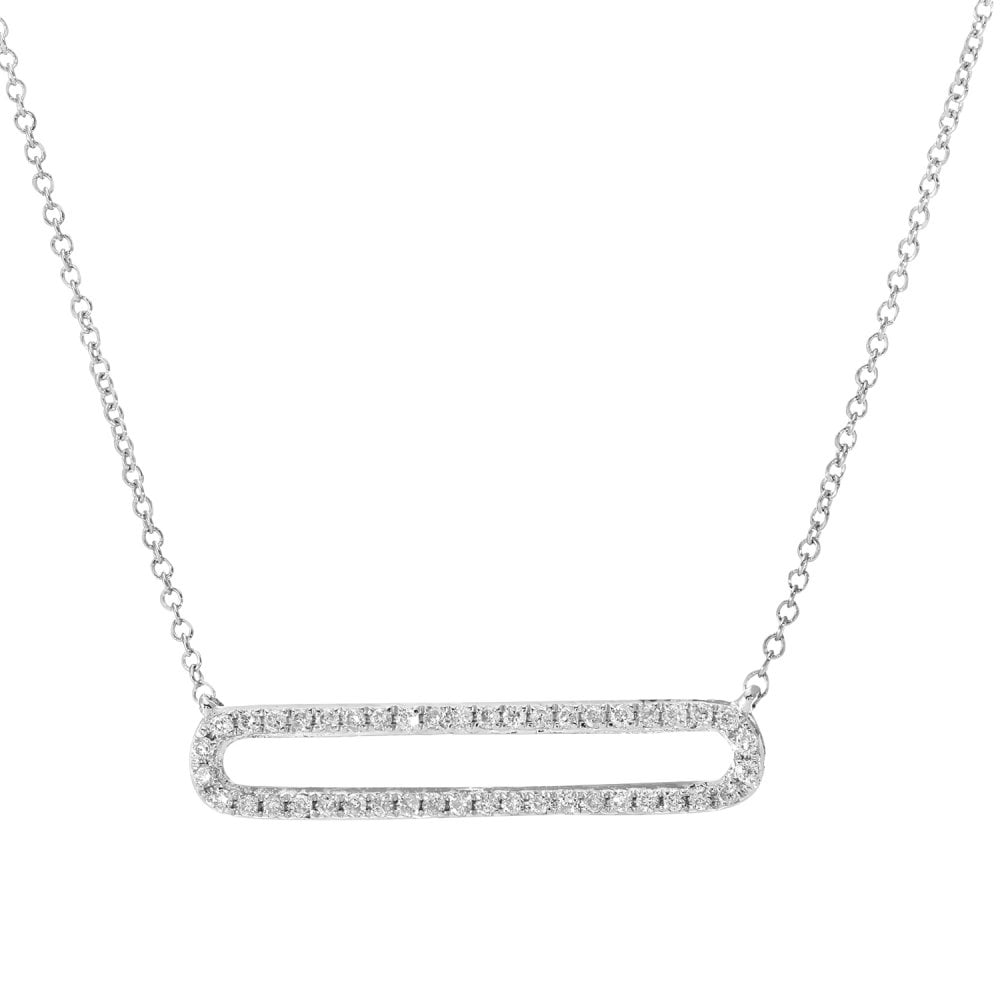 SPARKLD 9ct White Gold 0.12ct Diamond Necklace