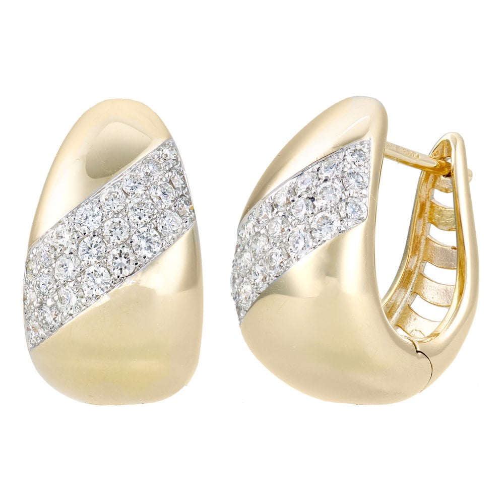 SPARKLD 9ct Yellow Gold 0.50ct Diamond Huggies
