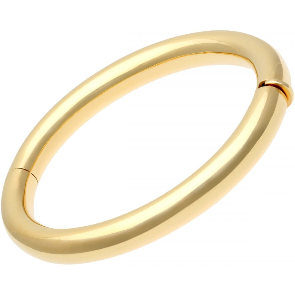 SPARKLD Yellow Gold Plated Silver Round Round Bangle ct  Diameter 60mm