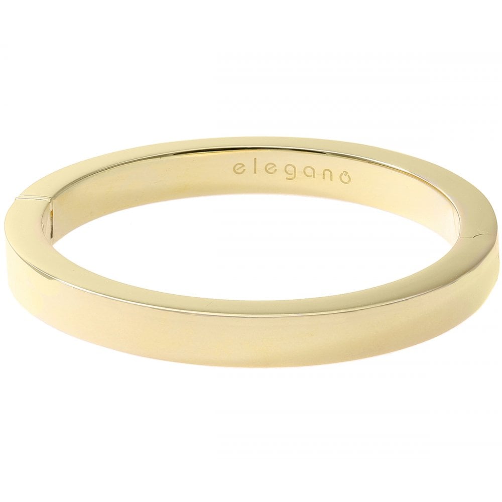 SPARKLD Yellow Gold Plated Square Tube Slave Bangle ct  Diameter 65mm