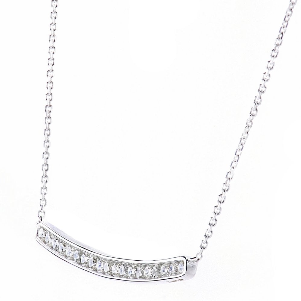 SPARKLD 9ct White Gold 0.33ct Diamond Necklace