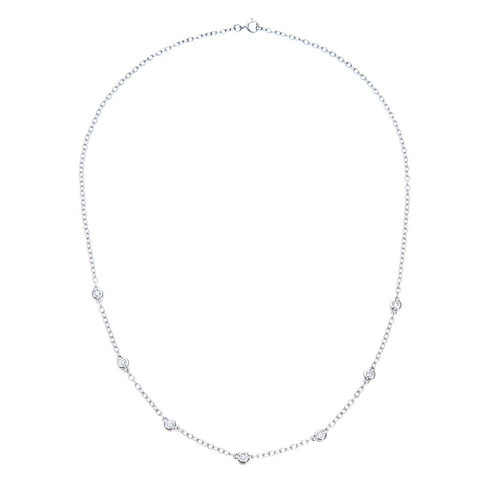 SPARKLD 9ct White Gold 0.33ct Diamond Necklace