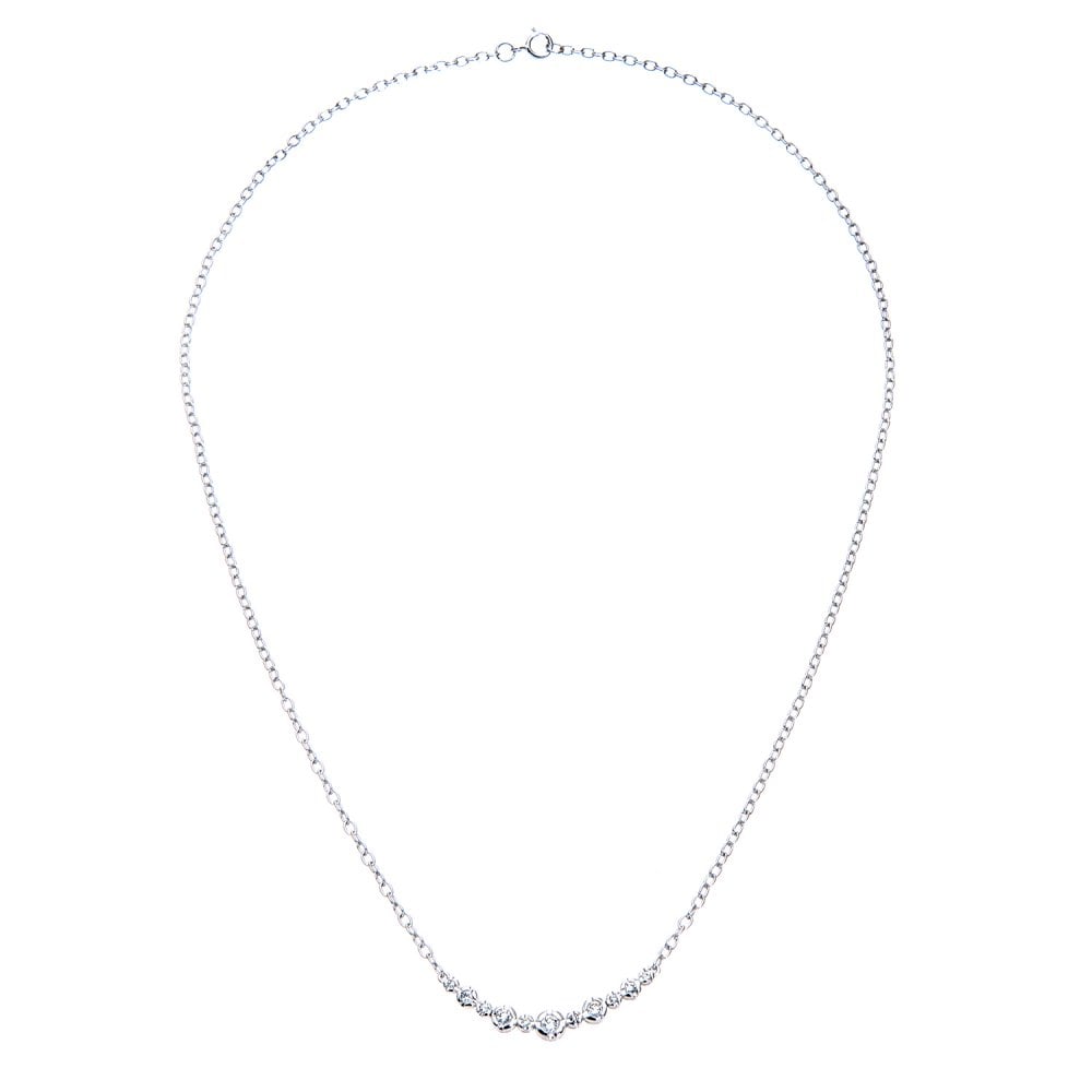 SPARKLD 9ct White Gold 0.25ct Diamond Necklace