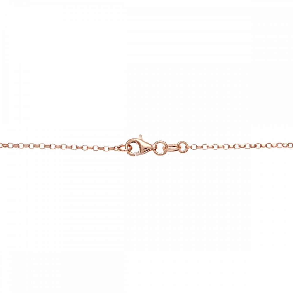 SPARKLD Sterling Silver Rose Gold Necklace with Swarovski Crystals