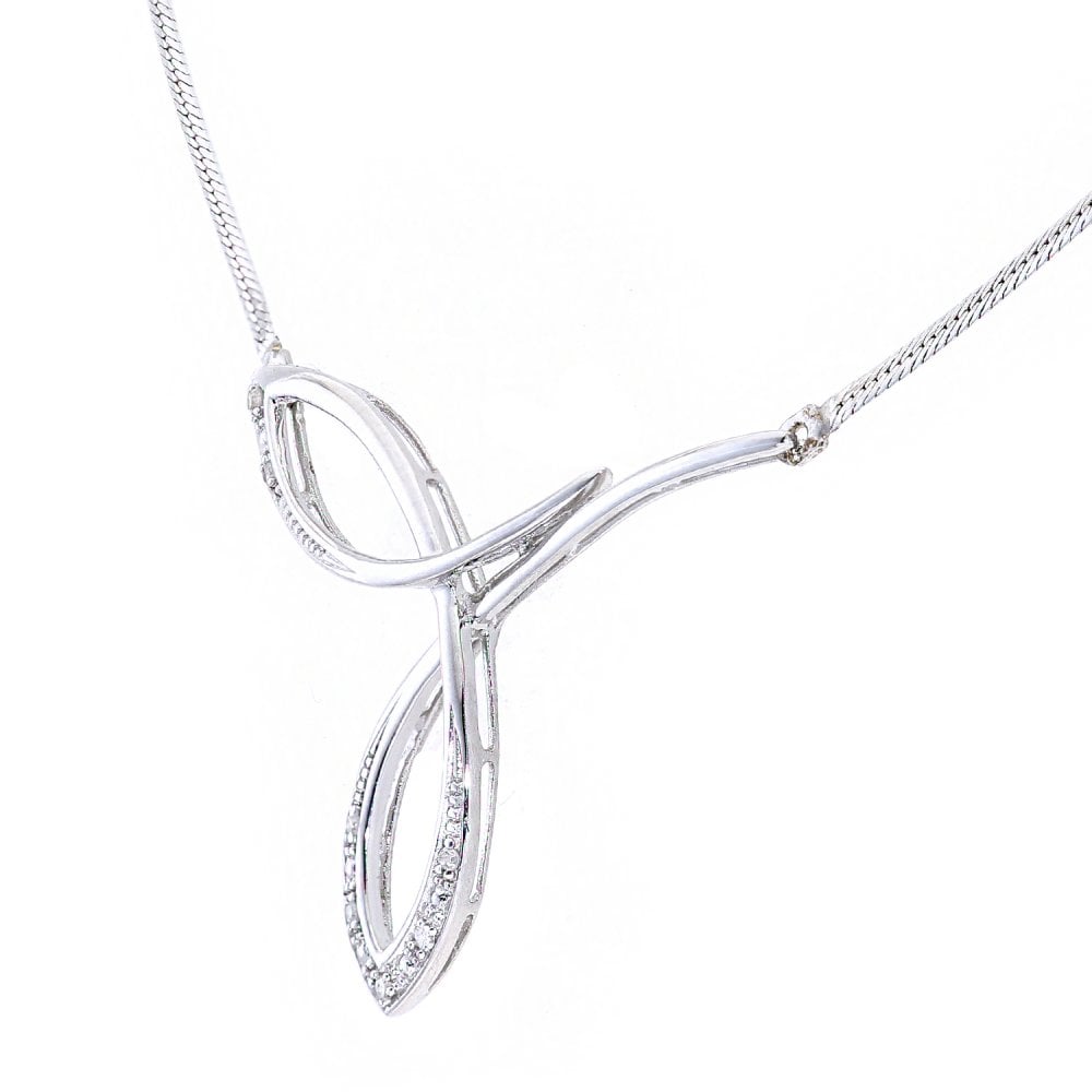SPARKLD 9ct Yellow Gold 0.03ct Diamond Necklace